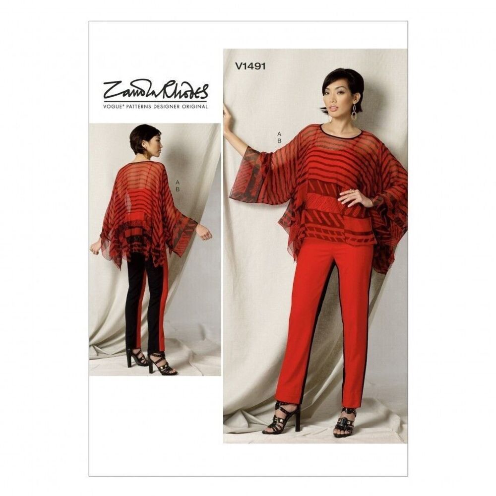 Vogue Sewing Pattern Misses Tunic & Pants V1491 NEW Uncut FF Sizes L-XXL